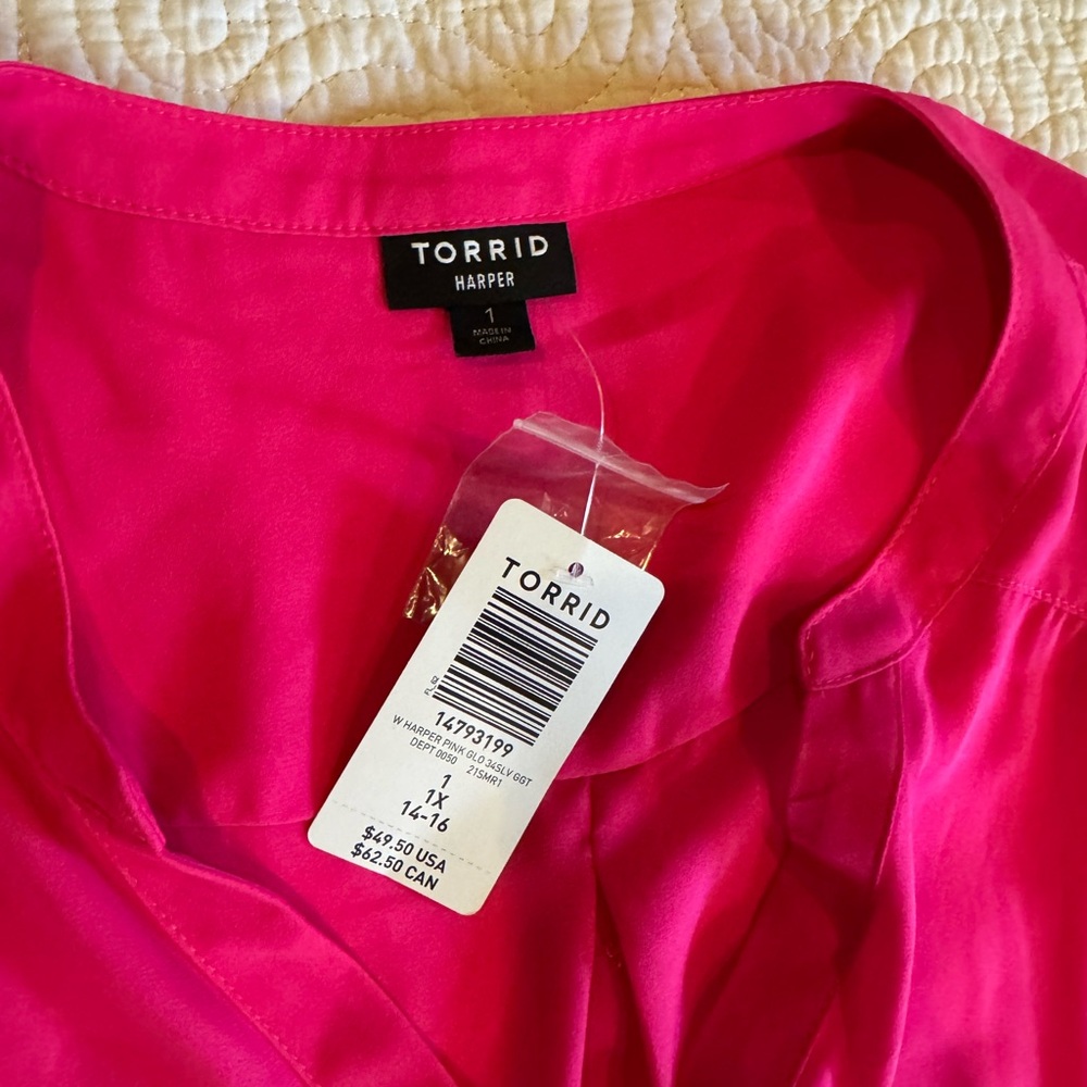 Torrid Harper Blouse sz 1 NWT